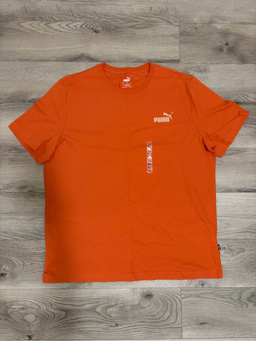 Puma Orange Short Sleeve Logo Tee